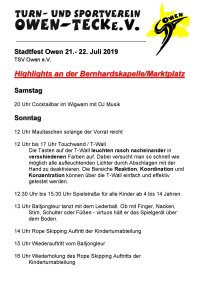 Gesamtangebot TSV Owen Stadtfest 2019 200x284